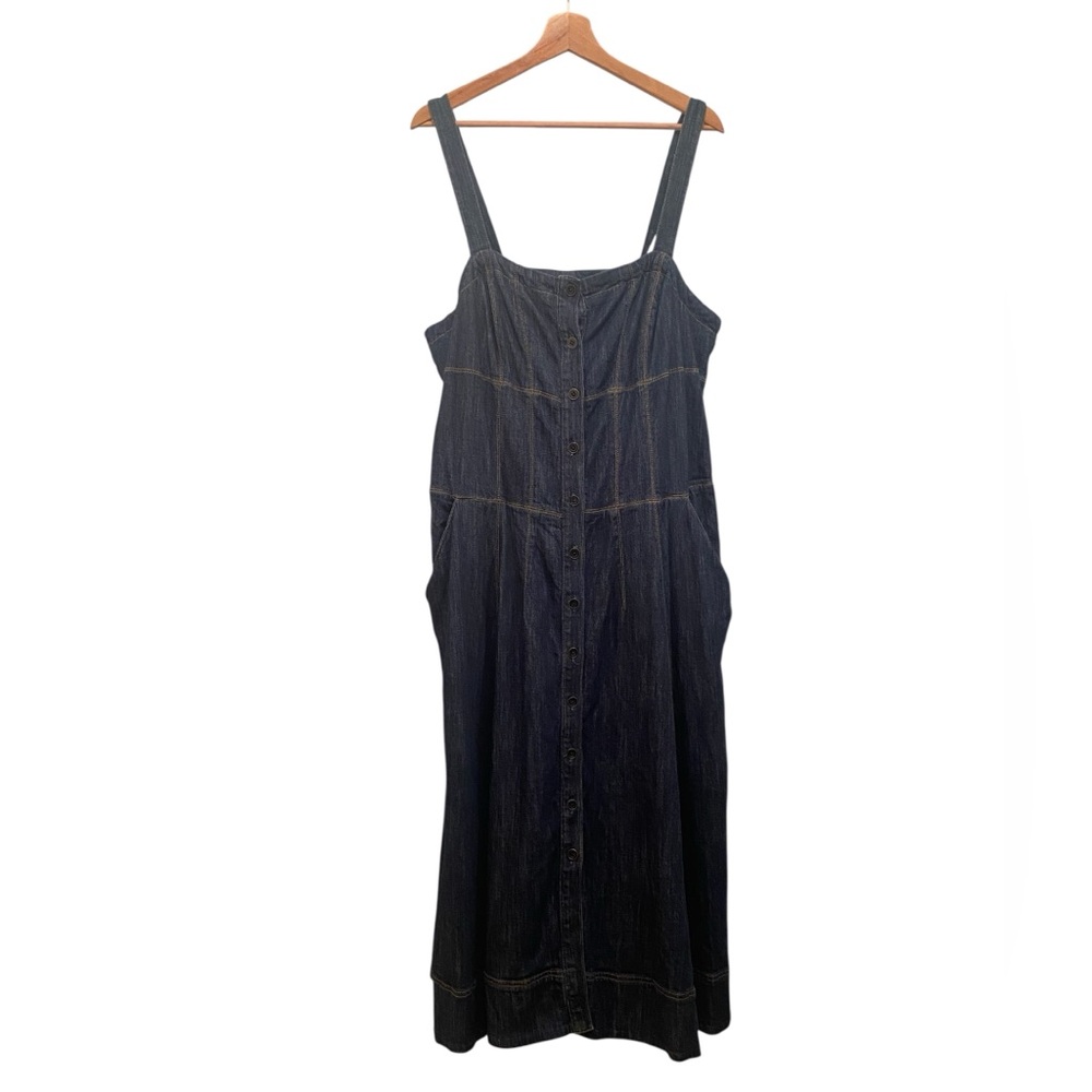 Anthropologie Sqaure Neck Buttondown Corset Dress Plus size 26W - Picture 2 of 13